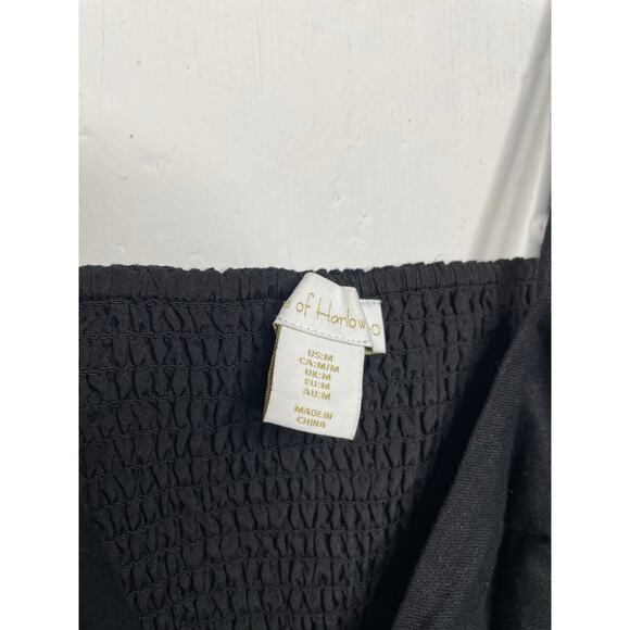 NEW House of Harlow 1960 Black Linen Blend Cropped Knot Tank Size Medium - Picture 4 of 8